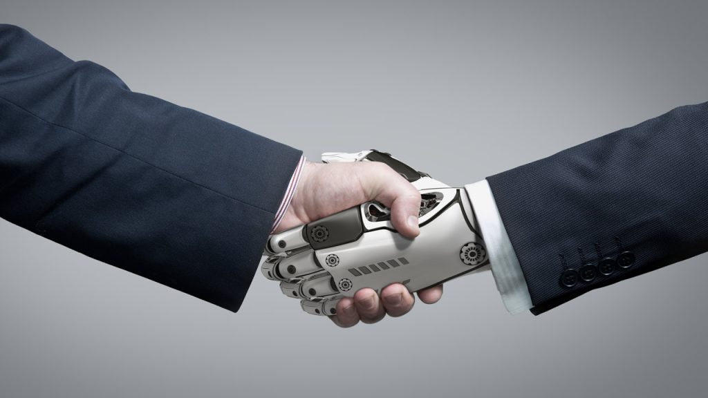 Roboterhand Roboter Handshake Arbeit 4.0