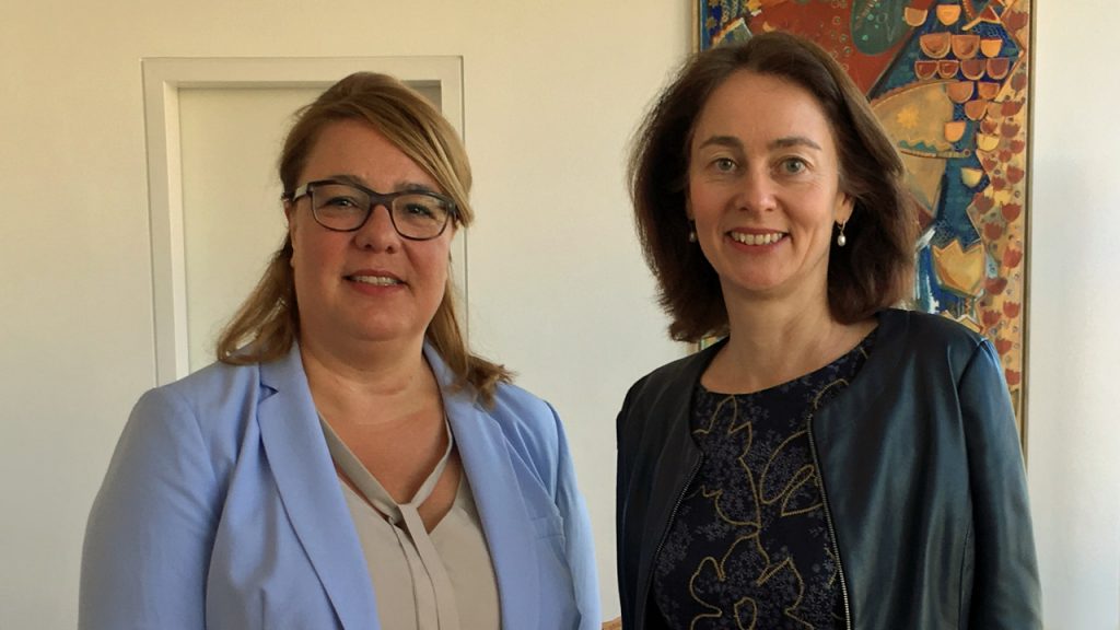 Valentina Daiber und Katarina Barley. | Foto: Telefónica Deutschland