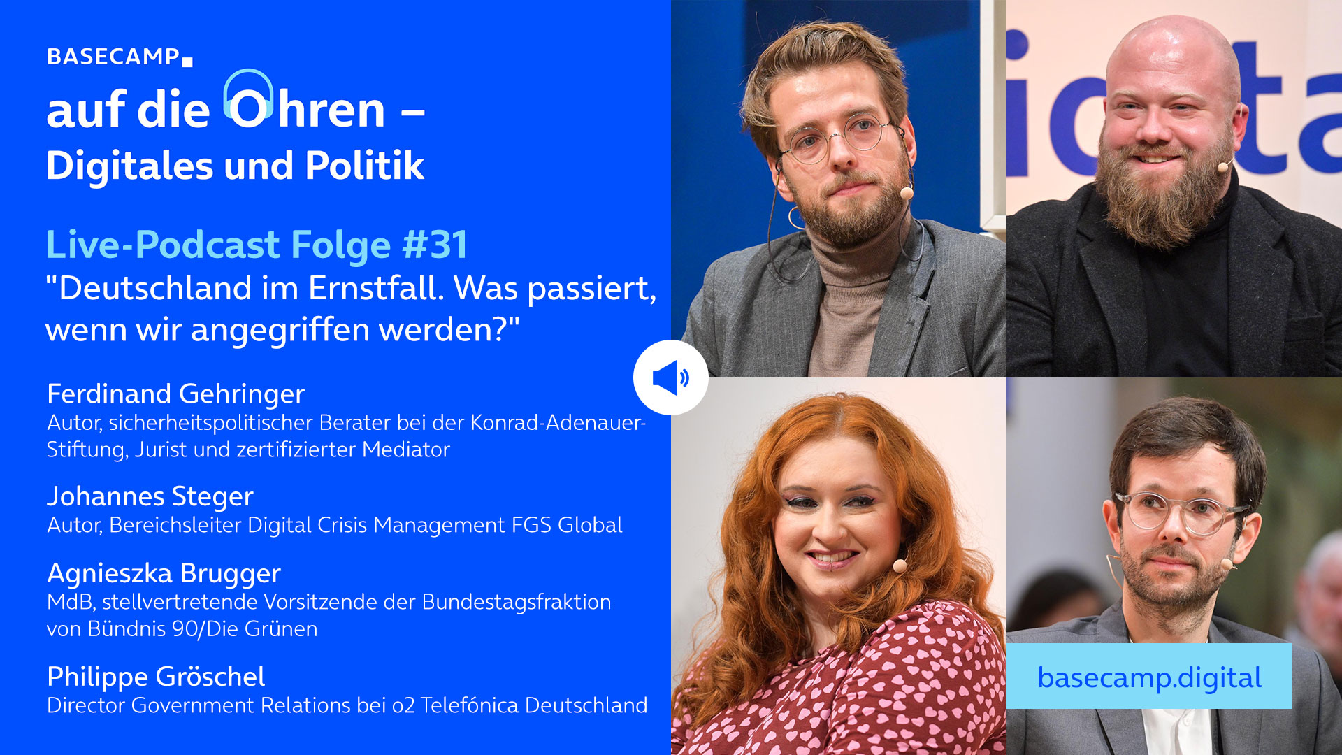 Live-Podcast: Folge #31 "Deutschland im Ernstfall. Was passiert, wenn wir angegriffen werden?" auf YouTube anhören.