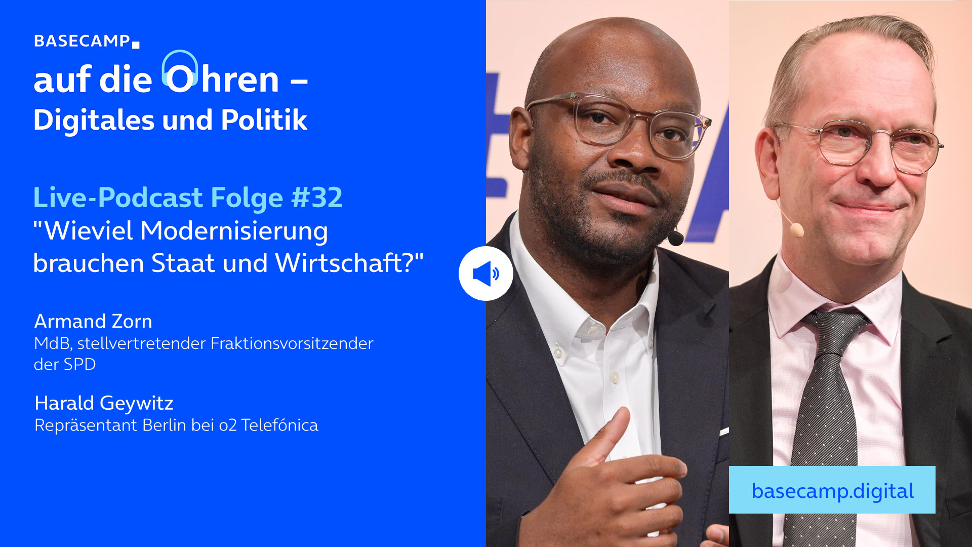 Live-Podcast: Folge #32 "Auf ein Wort mit Armand Zorn – Wieviel Modernisierung brauchen Staat und Wirtschaft?" auf YouTube anhören.