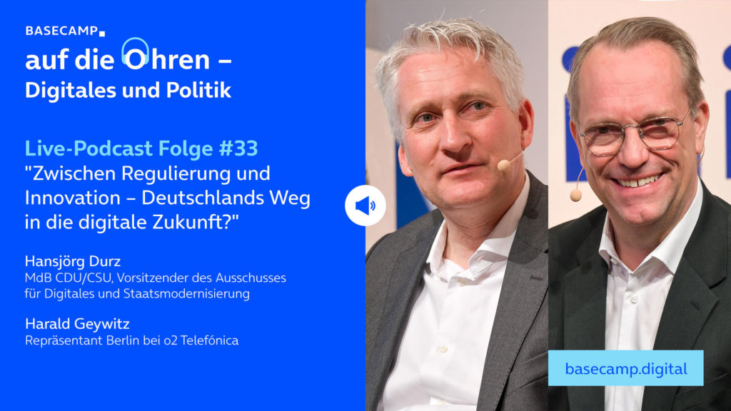 Live-Podcast: Folge #33 "Auf ein Wort mit Hansjörg Durz – Zwischen Regulierung und Innovation – Deutschlands Weg in die digitale Zukunft?" auf YouTube anhören.