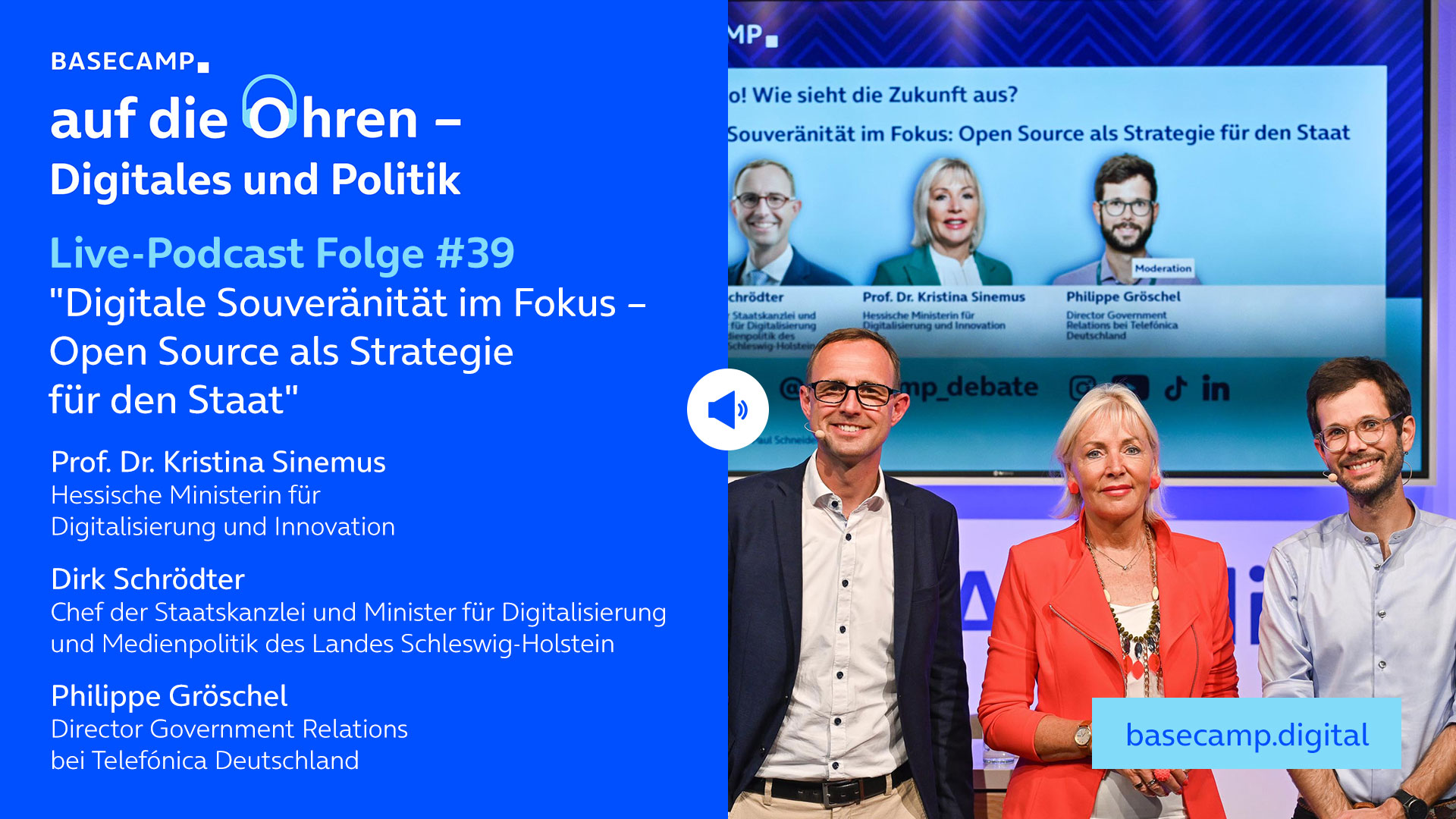 Live-Podcast: Folge #39 "Digitale Souveränität im Fokus - Open Source als Strategie für den Staat" auf YouTube anhören.