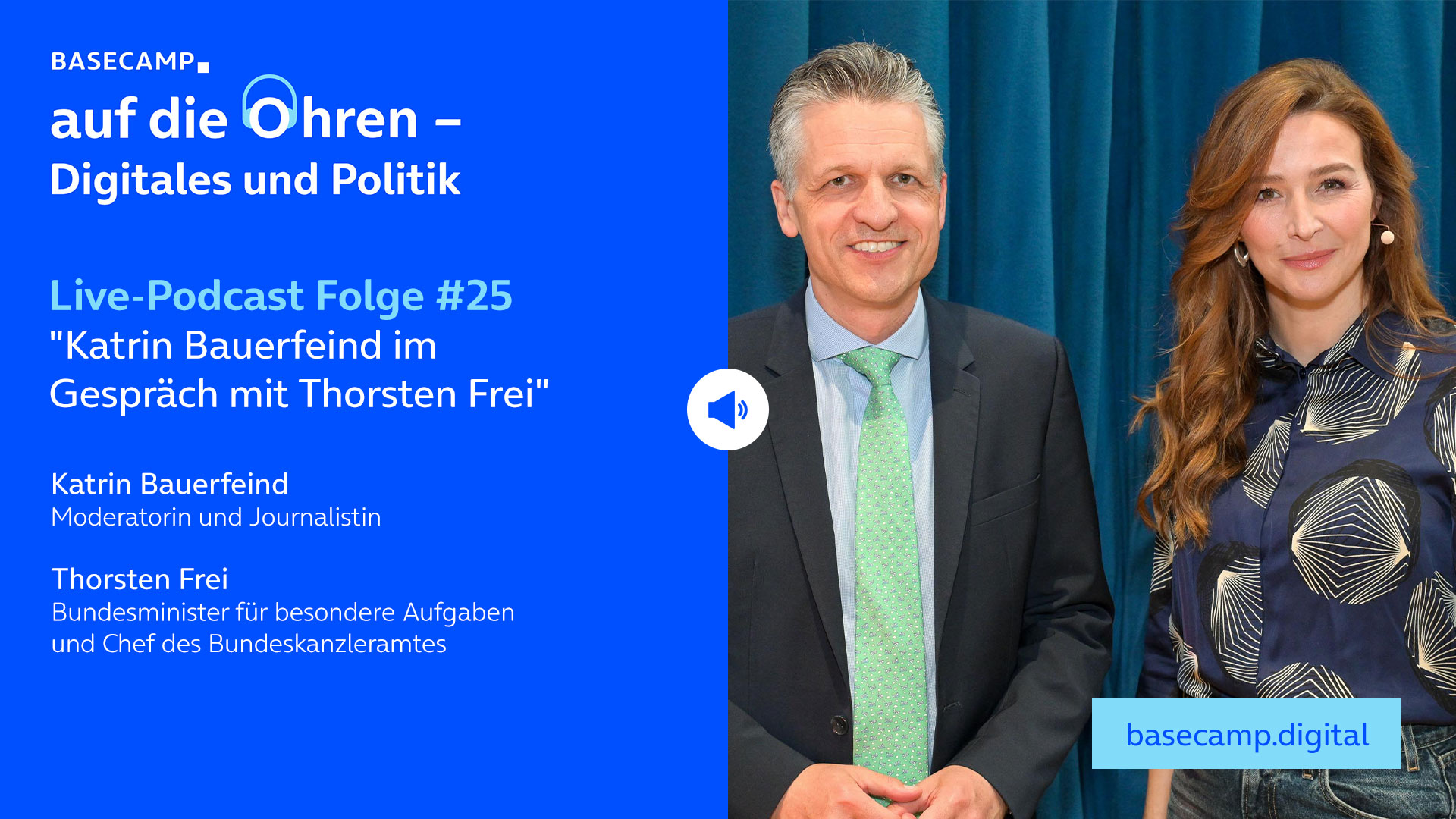 Live-Podcast: Folge 25 "Katrin Bauerfeind im Gespräch mit Thorsten Frei" auf YouTube anhören.
