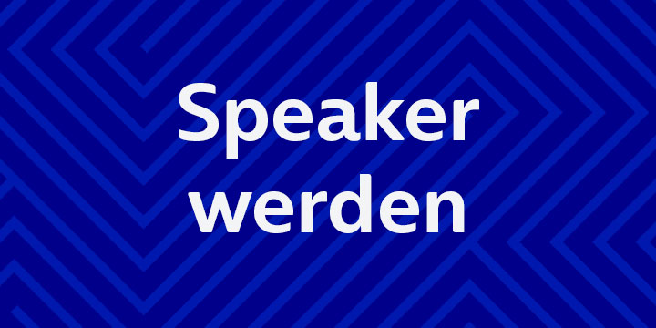 Kontaktieren Sie uns per E-Mail, um Speaker zu werden.