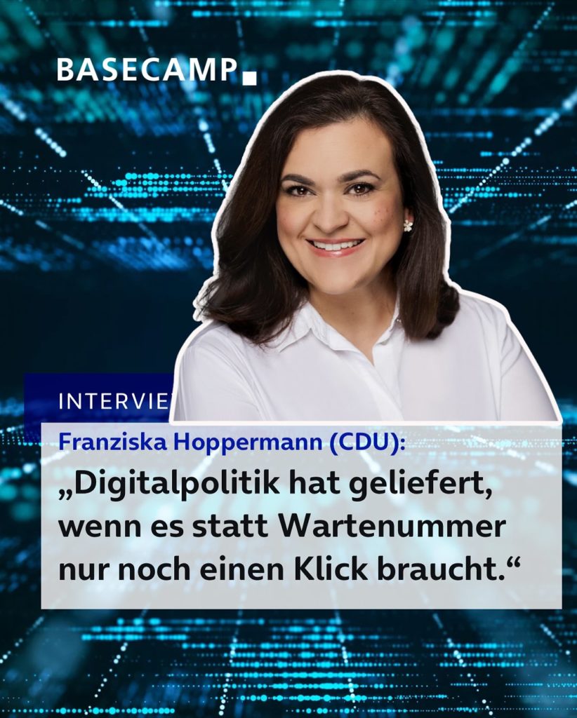 Interview mit Franziska Hoppermann (CDU): "Digitalpolitik hat geliefert, wenn es statt Wartenummer nur noch einen Klick braucht."