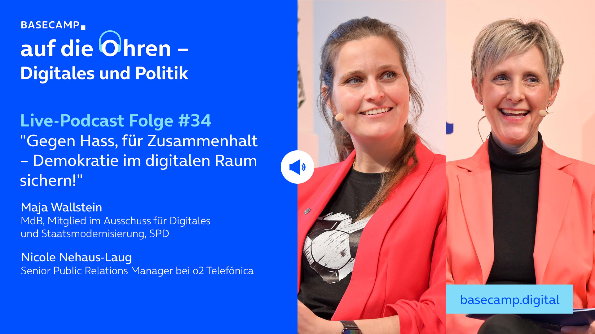 Live-Podcast: Folge #34 "Auf ein Wort mit Maja Wallstein – Gegen Hass, für Zusammenhalt – Demokratie im digitalen Raum sichern!" auf YouTube anhören.