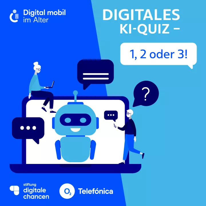 Willkommen beim digitalen KI-Quiz. Den Algorithmen auf der Spur.