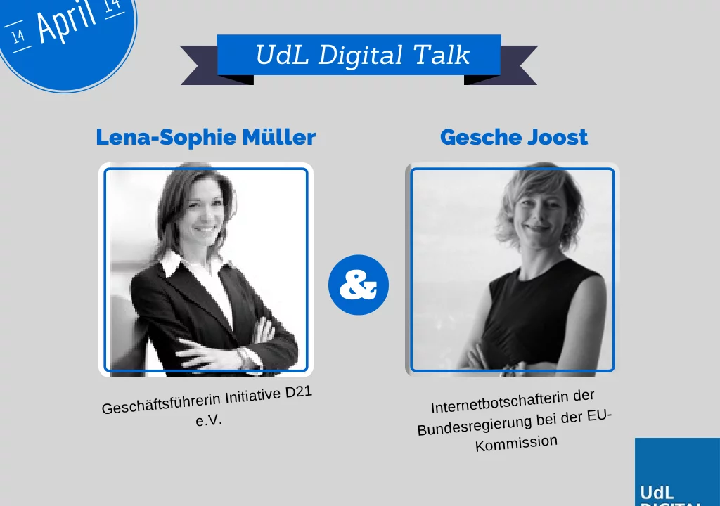 UdL Digital Talk mit Gesche Joost und Lena-Sophie Müller