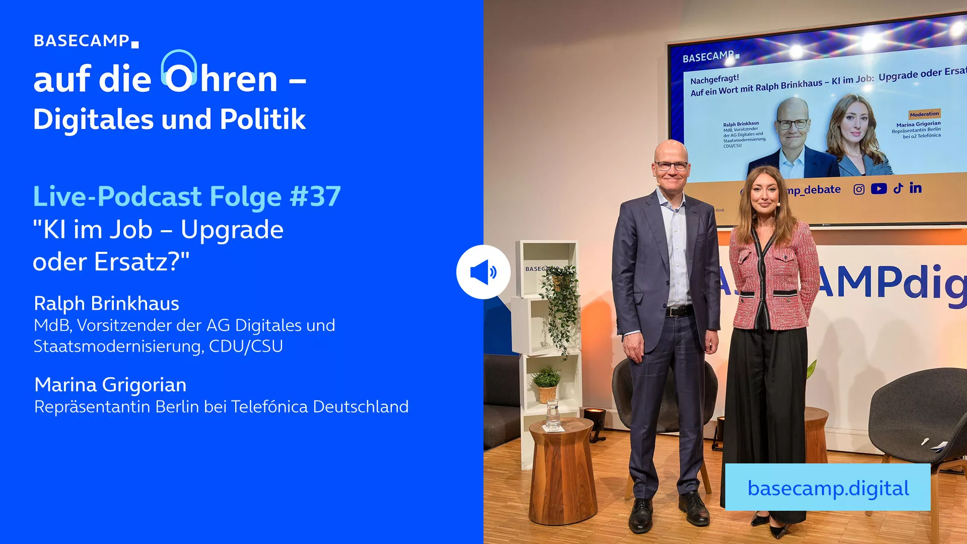 Live-Podcast: Folge #37 "KI im Job – Upgrade oder Ersatz?" auf YouTube anhören.