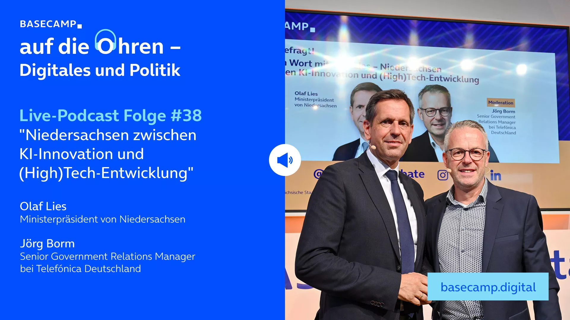 Live-Podcast: Folge #38 "Niedersachsen zwischen KI‑Innovation und (High)Tech‑Entwicklung" auf YouTube anhören.