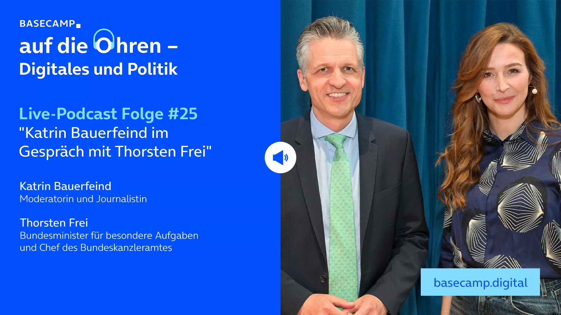 Live-Podcast: Folge 25 "Katrin Bauerfeind im Gespräch mit Thorsten Frei" auf YouTube anhören.