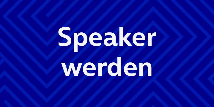 Kontaktieren Sie uns per E-Mail, um Speaker zu werden.