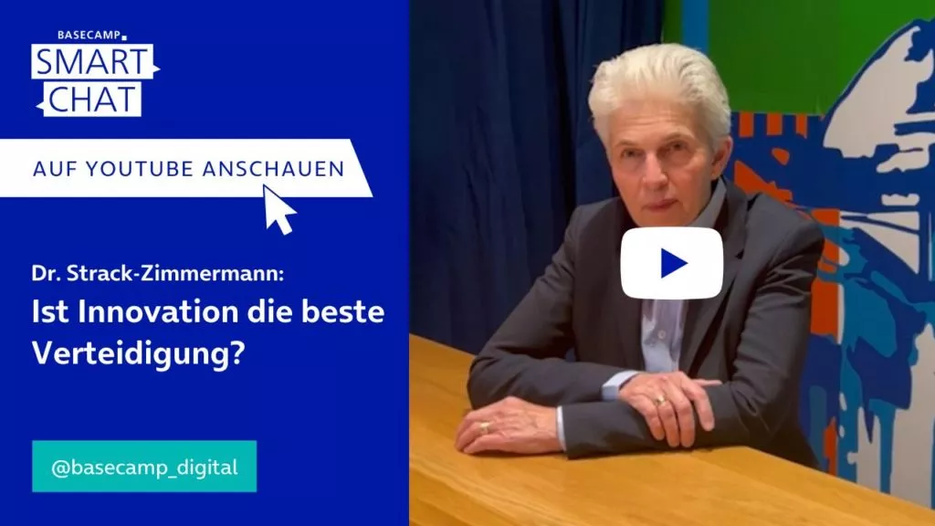 SMART CHAT mit Dr. Strack-Zimmermann zum Thema “Ist Innovation die beste Verteidigung?” auf YouTube aufrufen.